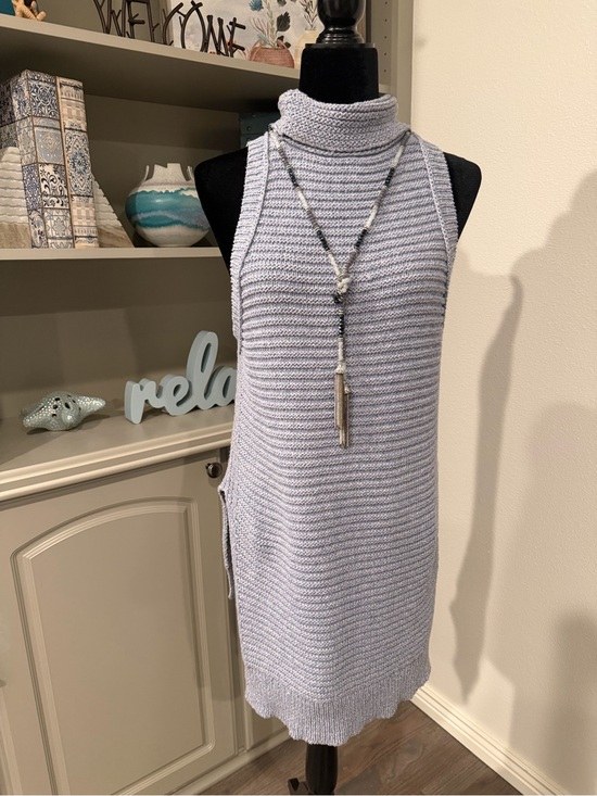 Pilcro Sweaters - Pilcro Light Lavender Sleeveless Knit Turtleneck Seeater Vest